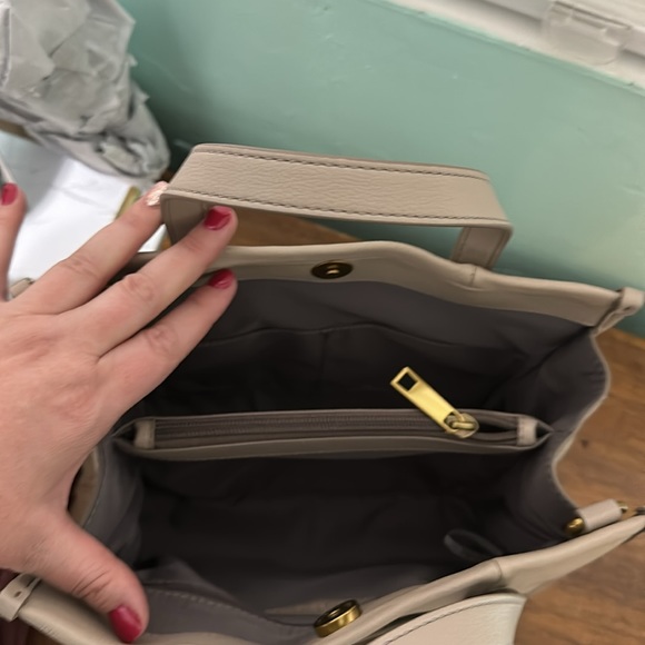 Kingston satchel grey stone fossil tote/crossbody - Picture 7 of 8